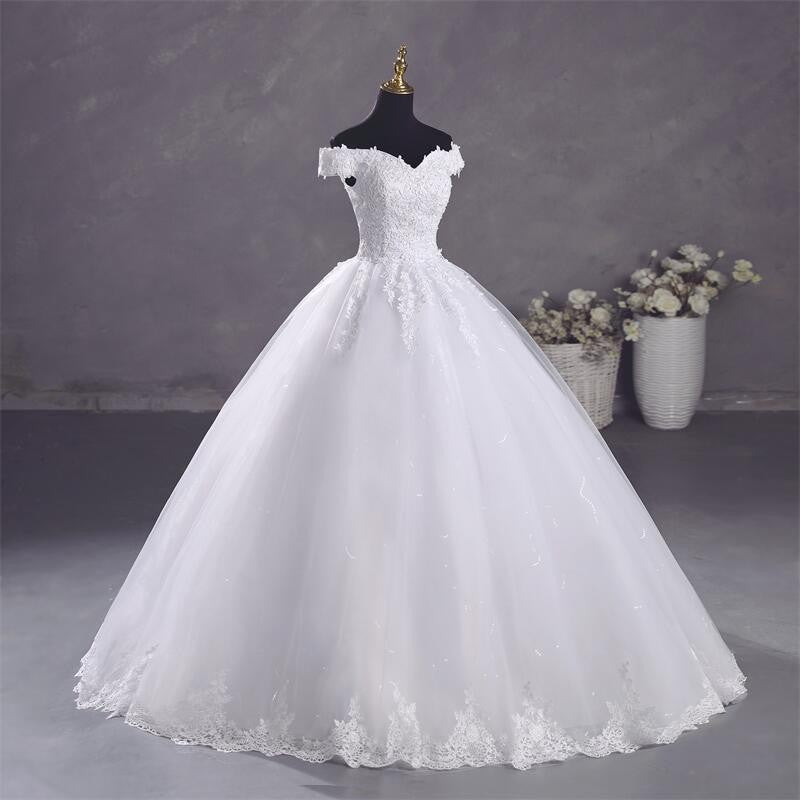 Vestido de Noiva Gloria Clássico Decote Barco