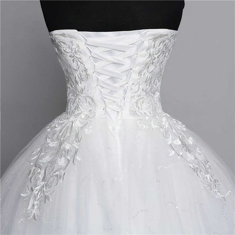 Vestido de Noiva Princesa Clássico Tomara q Caia Dinvinas