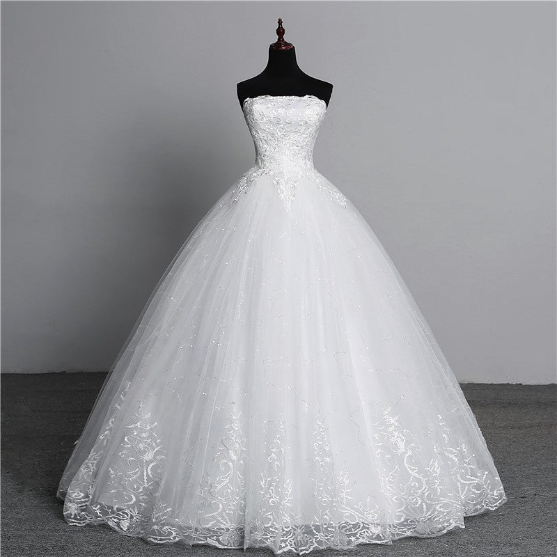 Vestido de Noiva Princesa Clássico Tomara q Caia Dinvinas