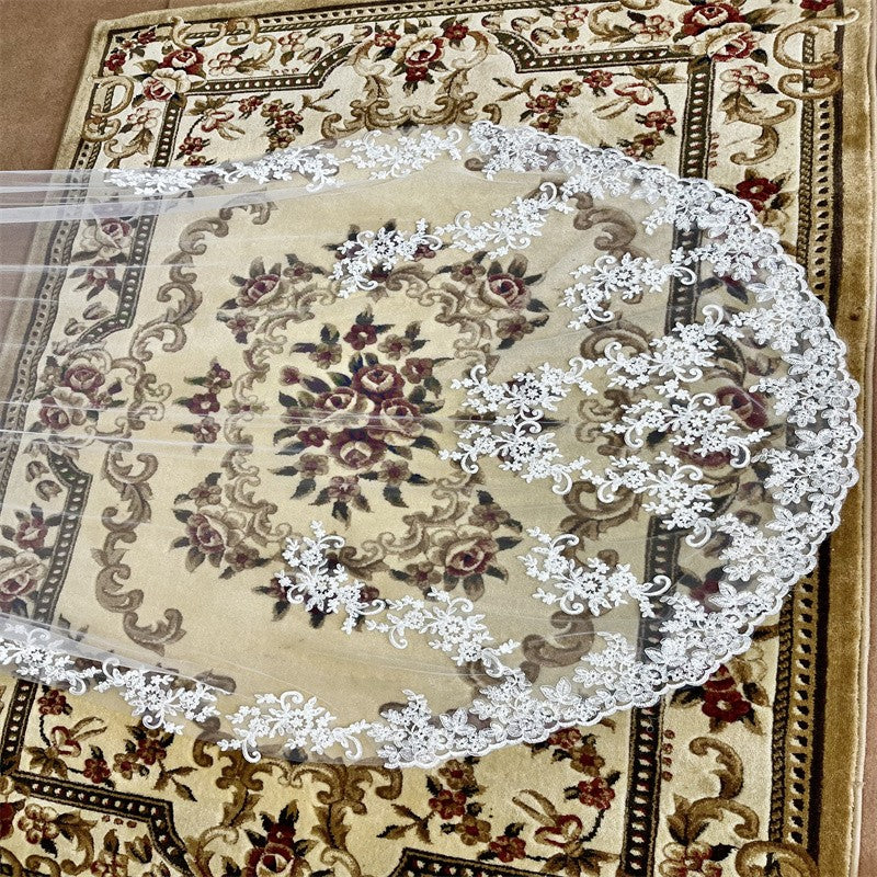 Véu de Noiva Catedral com Renda - Elegância e Estilo