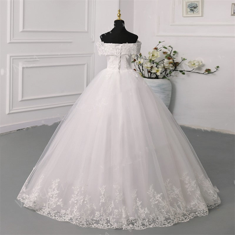 Vestido de Noiva Princesa Plus Perolas Nupcial