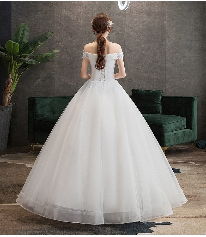 Vestido de Noiva Princesa Renda Ombro a Ombro