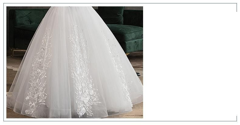 Vestido de Noiva Princesa Renda Ombro a Ombro