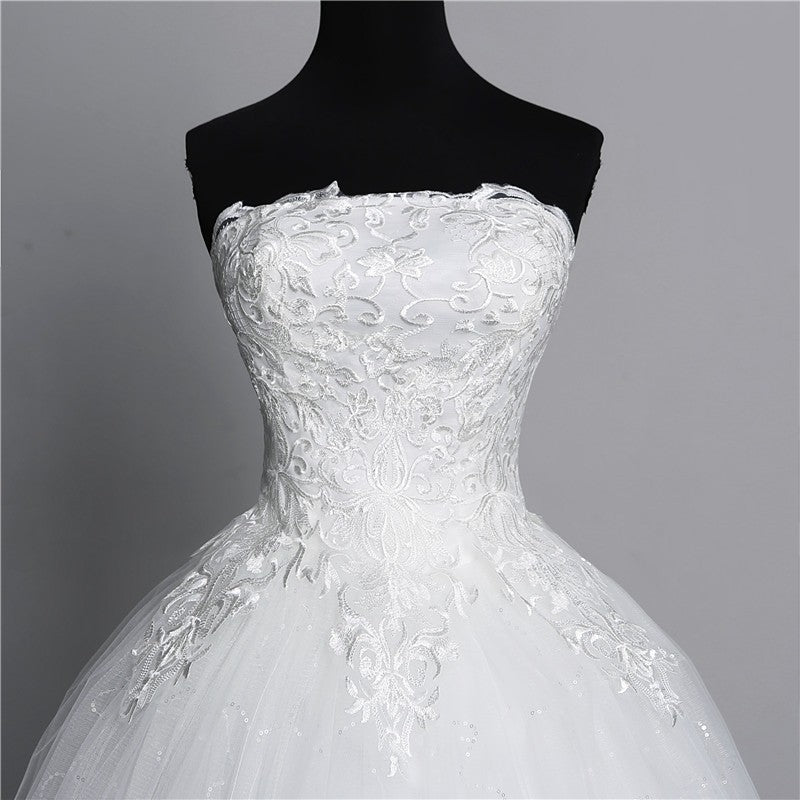 Vestido de Noiva Princesa Clássico Tomara q Caia Dinvinas