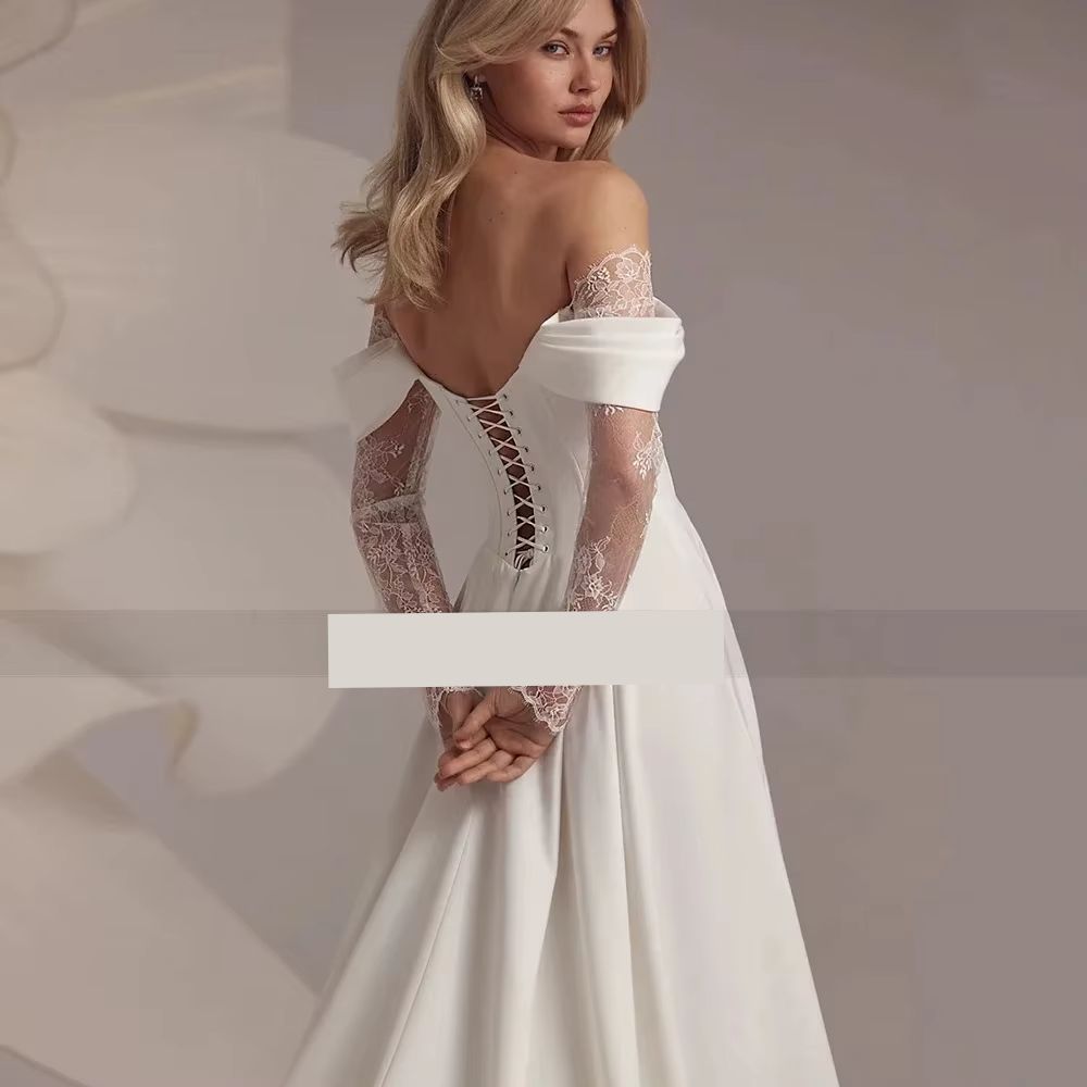 Vestido de Noiva Imperial Boho 2026 Plissado