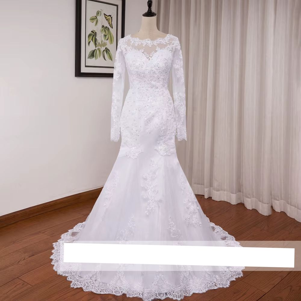 Vestido de Noiva Sereia com Renda e Miçangas - Elegância para o Seu Grande Dia