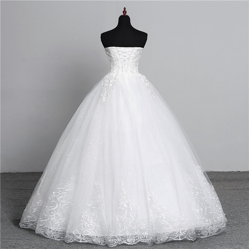 Vestido de Noiva Princesa Clássico Tomara q Caia Dinvinas