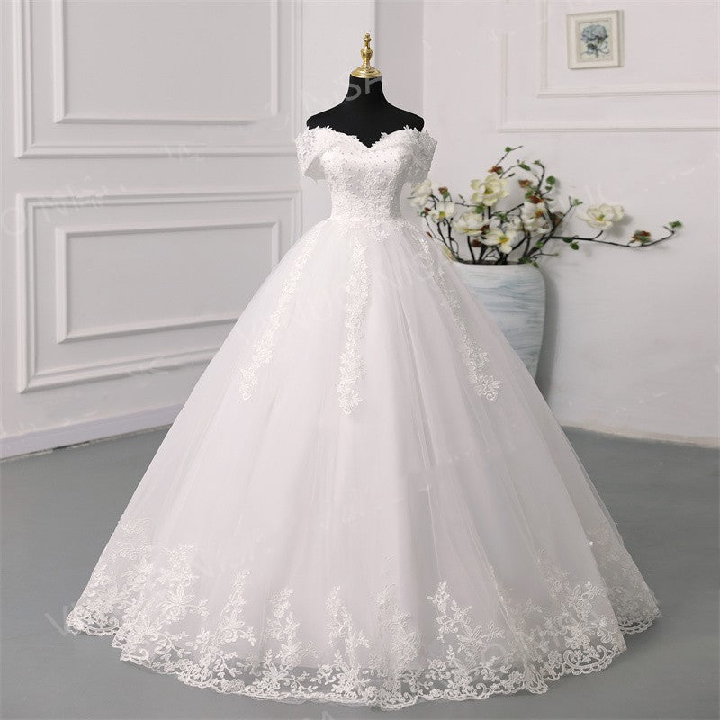 Vestido de Noiva Princesa Plus Perolas Nupcial