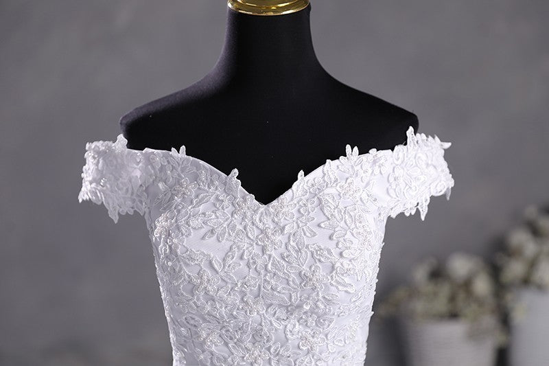 Vestido de Noiva Gloria Clássico Decote Barco