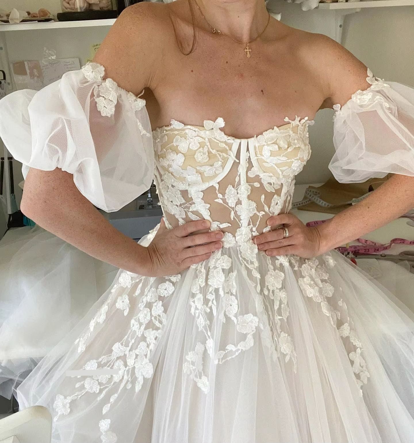Vestido de Noiva Imperial Boho Puff