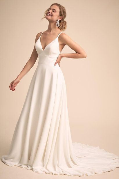 Vestido de Noiva Lindo Imperial Decote V Renda