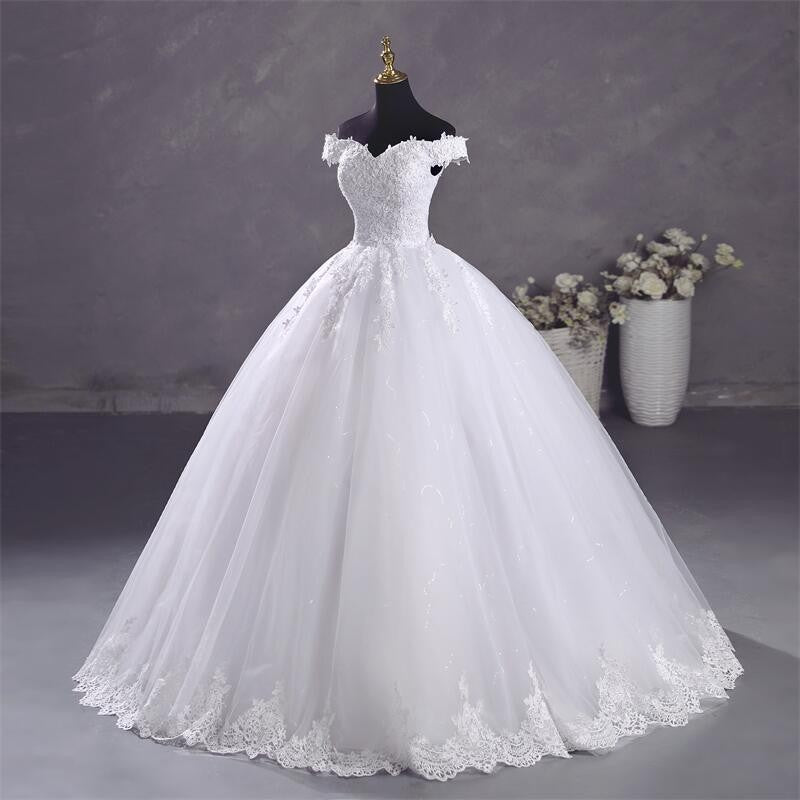 Vestido de Noiva Gloria Clássico Decote Barco