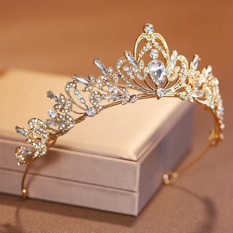 Tiara de Noiva Dourada