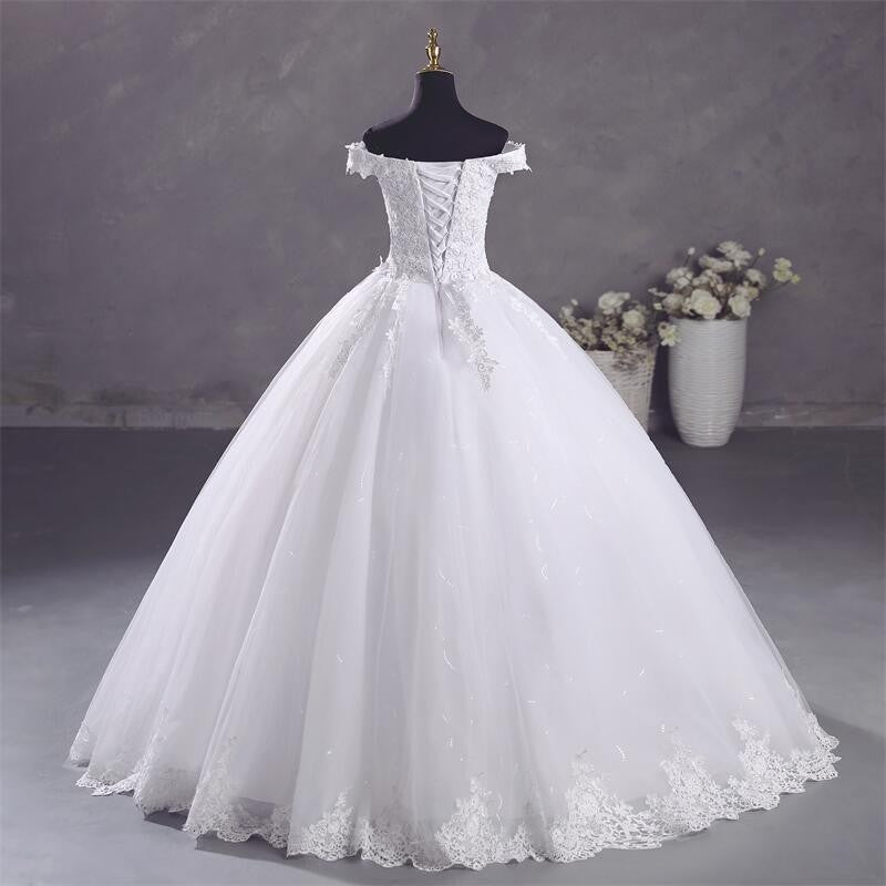 Vestido de Noiva Gloria Clássico Decote Barco