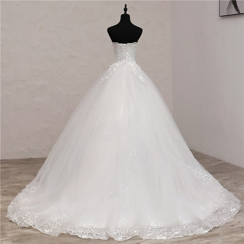 Vestido de Noiva Princesa Clássico Tomara q Caia Dinvinas