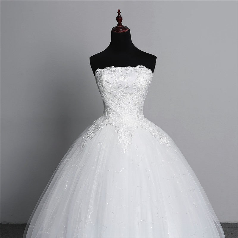 Vestido de Noiva Princesa Clássico Tomara q Caia Dinvinas