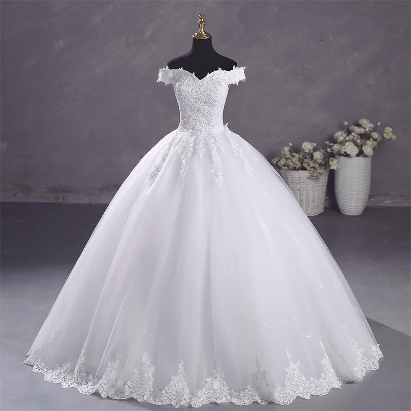 Vestido de Noiva Gloria Clássico Decote Barco