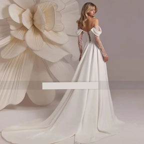 Vestido de Noiva Imperial Boho 2026 Plissado