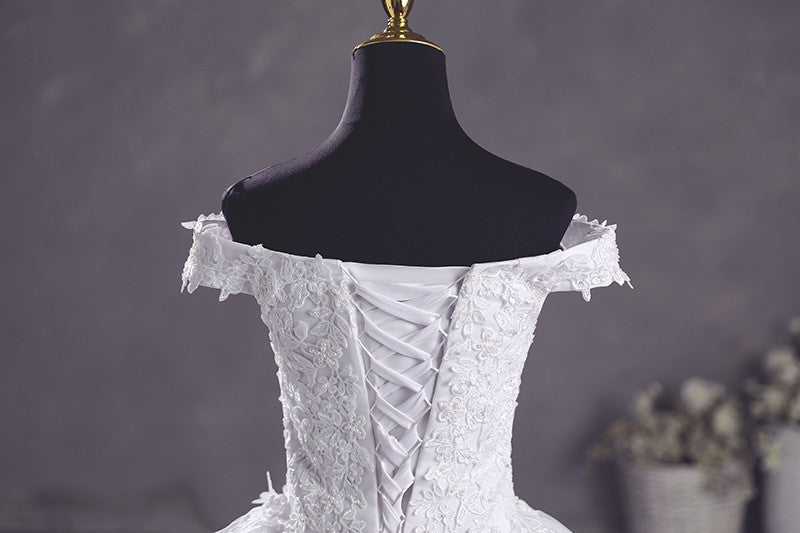 Vestido de Noiva Gloria Clássico Decote Barco