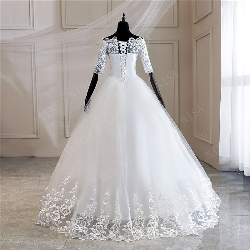 Vestido de Noiva Vintage com Renda e Lantejoulas - Elegância para o Grande Dia