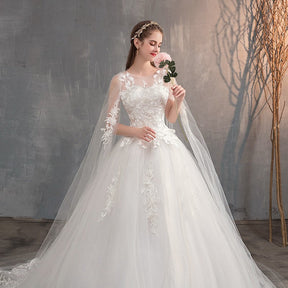 Vestido de Novia Princesa Renda Lindo 2025