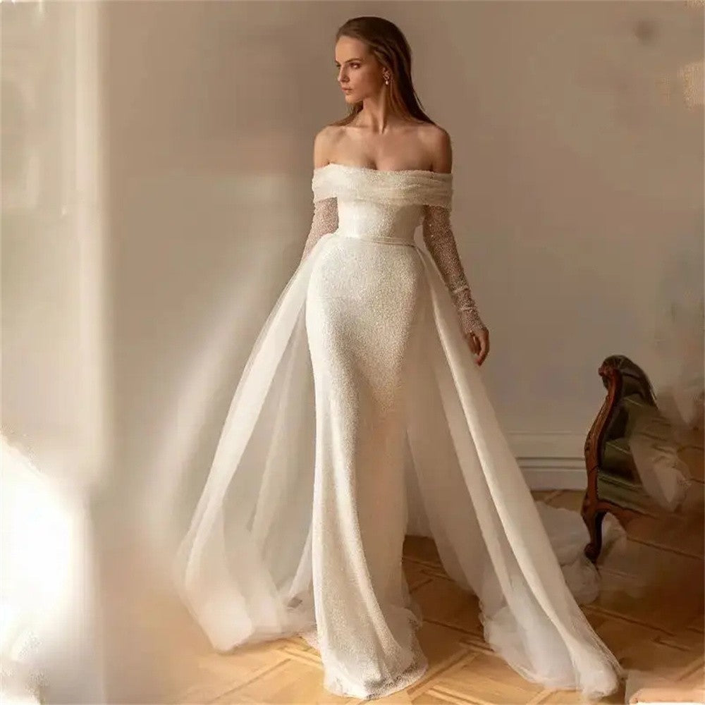 Vestido de Noiva Sereia 2025 Cauda