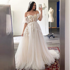 Vestido de Noiva Imperial Boho Puff