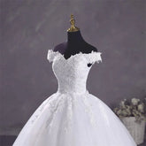 Vestido de Noiva Gloria Clássico Decote Barco
