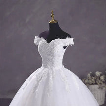 Vestido de Noiva Gloria Clássico Decote Barco
