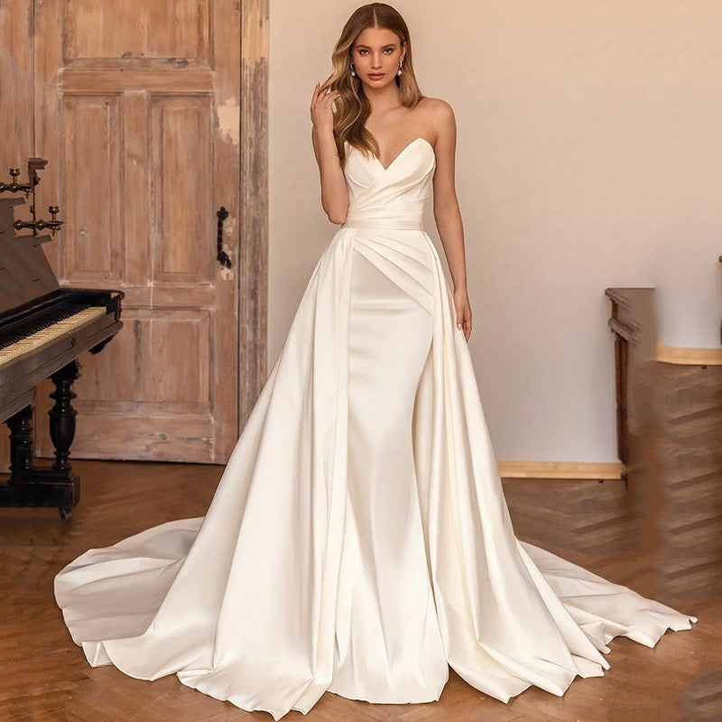 Vestido de Noiva Sereia com Glitter e Cauda Removieis
