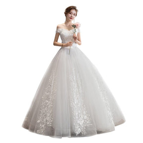 Vestido de Noiva Princesa Renda Ombro a Ombro