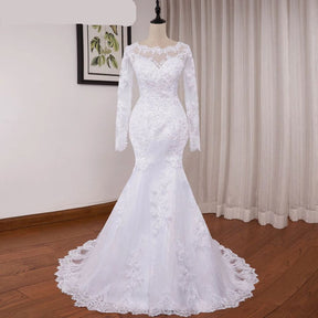 Vestido de Noiva Sereia com Renda e Miçangas - Elegância para o Seu Grande Dia