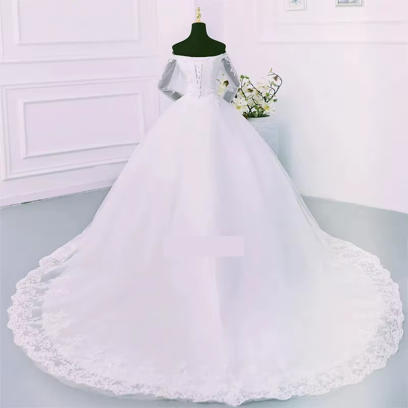 Vestido de Noiva Princesa Plus Perolas Nupcial