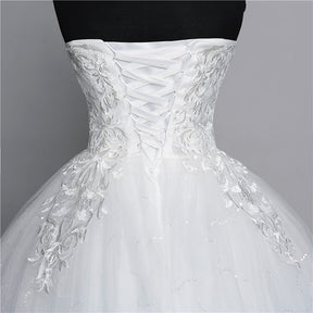 Vestido de Noiva Princesa Clássico Tomara q Caia Dinvinas