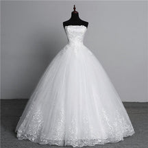 Vestido de Noiva Princesa Clássico Tomara q Caia Dinvinas