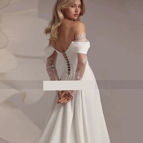 Vestido de Noiva Imperial Boho 2026 Plissado