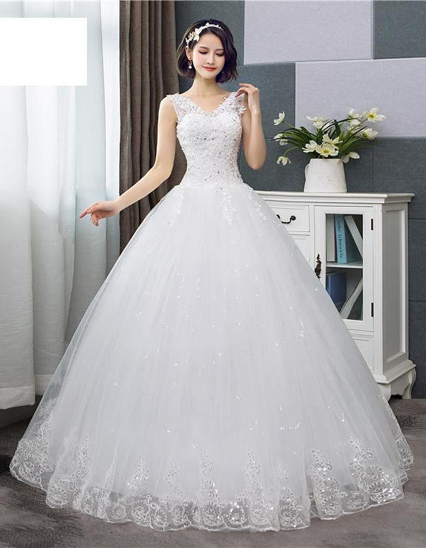 Vestido de Noiva Rodado Princesa Decote V 2025