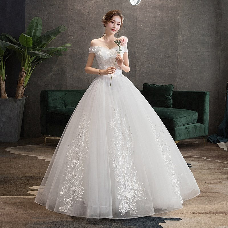 Vestido de Noiva Princesa Renda Ombro a Ombro