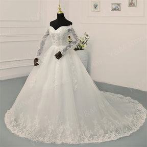 Vestido de Noiva Princesa Plus Perolas Nupcial
