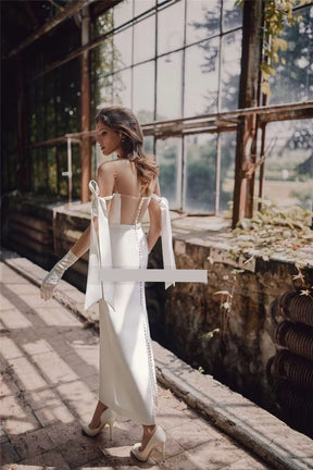 Vestido de Noiva Midi Boho 2025