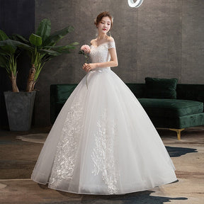 Vestido de Noiva Princesa Renda Ombro a Ombro
