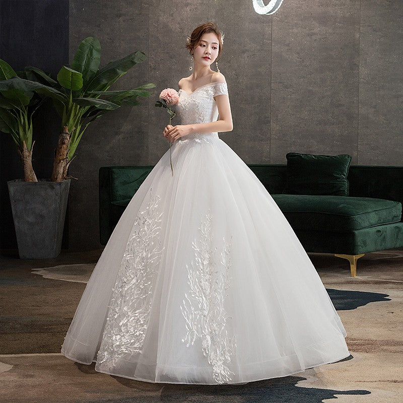 Vestido de Noiva Princesa Renda Ombro a Ombro