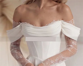 Vestido de Noiva Imperial Boho 2026 Plissado