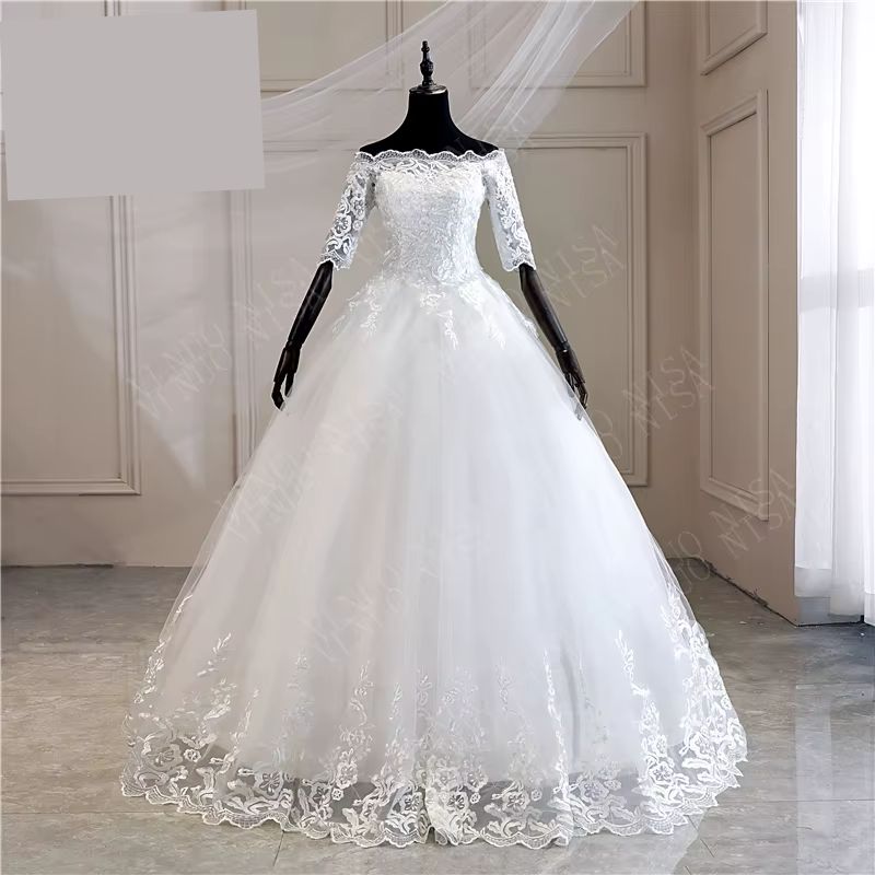 Vestido de Noiva Vintage com Renda e Lantejoulas - Elegância para o Grande Dia