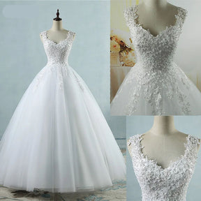 Vestido de Noiva Clássico com Pérolas e Tule - Elegância e Sofisticação