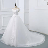 Vestido de Noiva Princesa Renda Ombro a Ombro