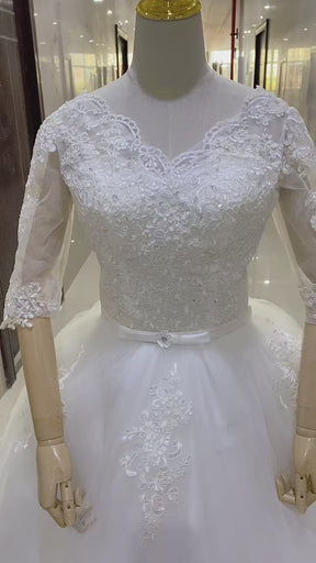 Vestido de Novia Princesa Renda Lindo 2025